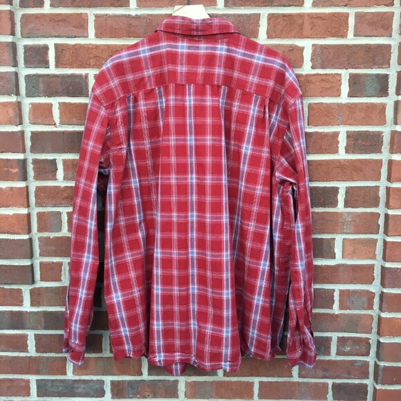 Carhartt Button Down Shirt Mens 2XL Red Plaid Relaxed Fit Rugged Western - Picture 2 of 10